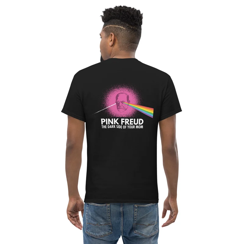 Pink Freud - The Dark Side Of Your Mom - Back Print - Unisex Classic T-Shirt