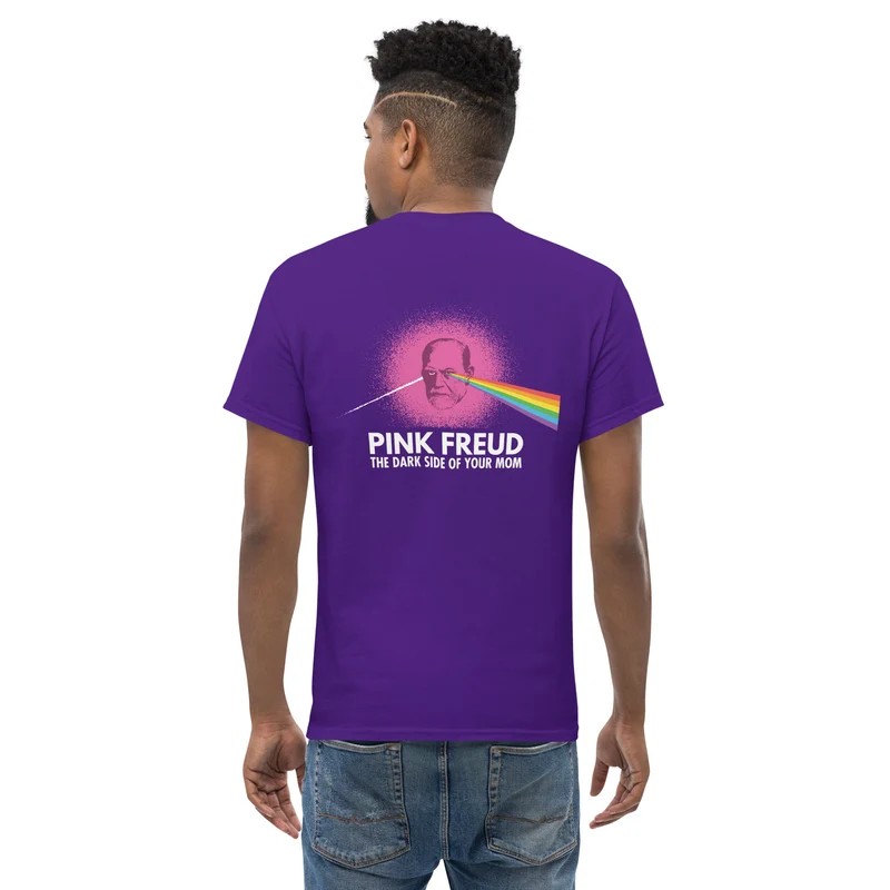 Pink Freud - The Dark Side Of Your Mom - Back Print - Unisex Classic T-Shirt