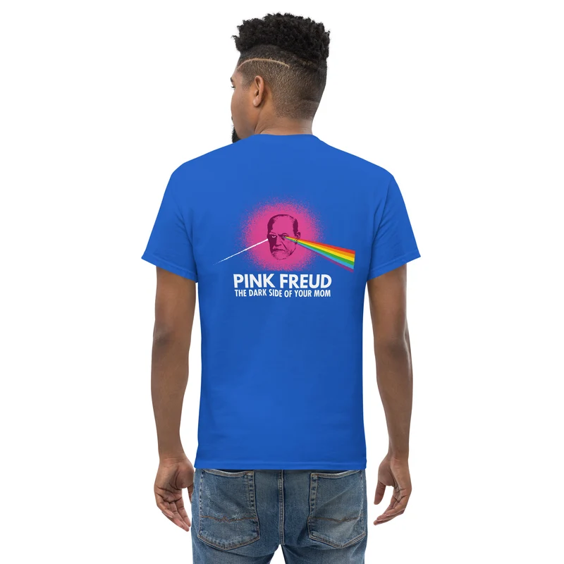 Pink Freud - The Dark Side Of Your Mom - Back Print - Unisex Classic T-Shirt