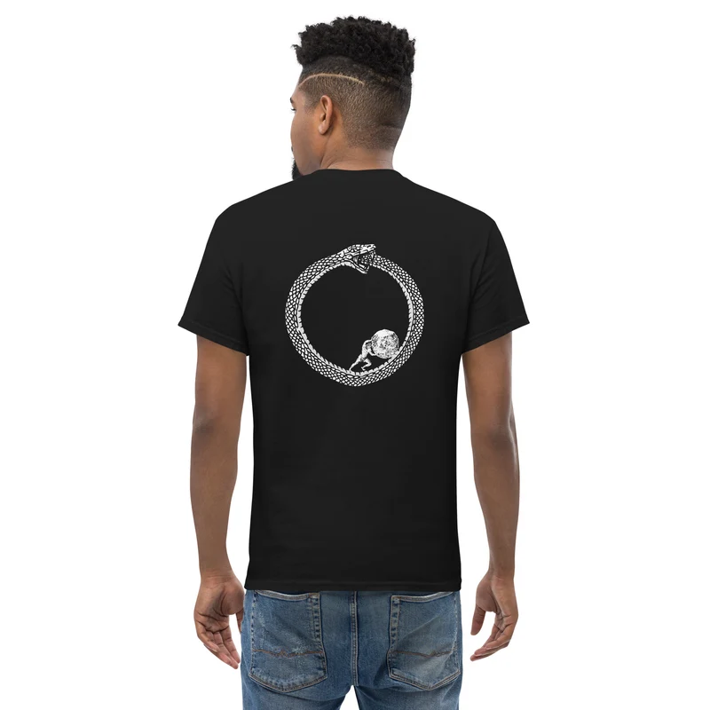 Sisyphus in Ouroboros - Back Print - Unisex Classic T-Shirt