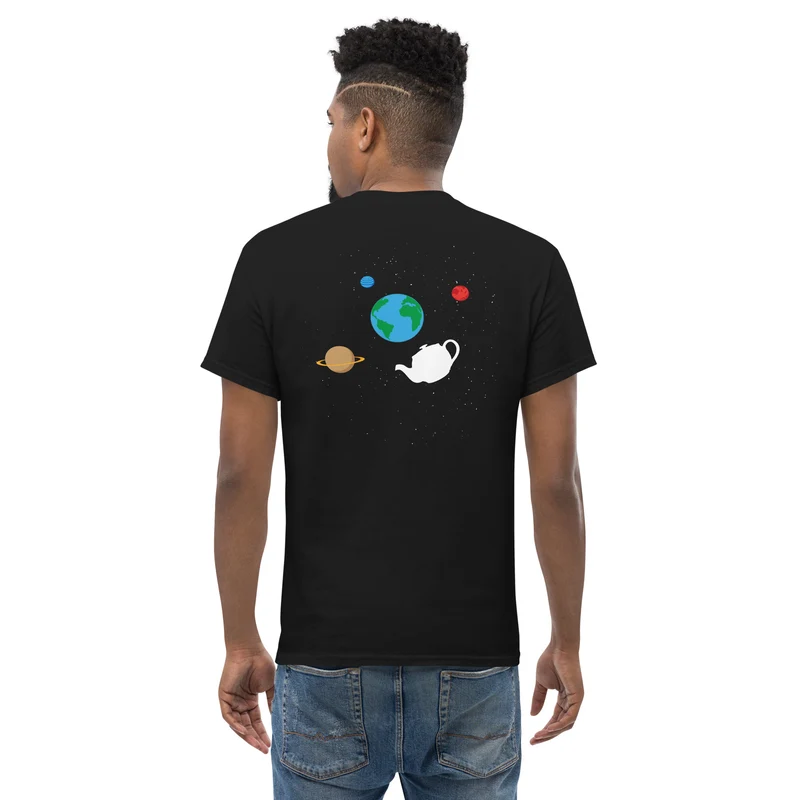 Russell's Teapot Floating in Space - Back Print - Unisex Classic T-Shirt