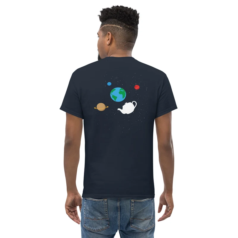 Russell's Teapot Floating in Space - Back Print - Unisex Classic T-Shirt