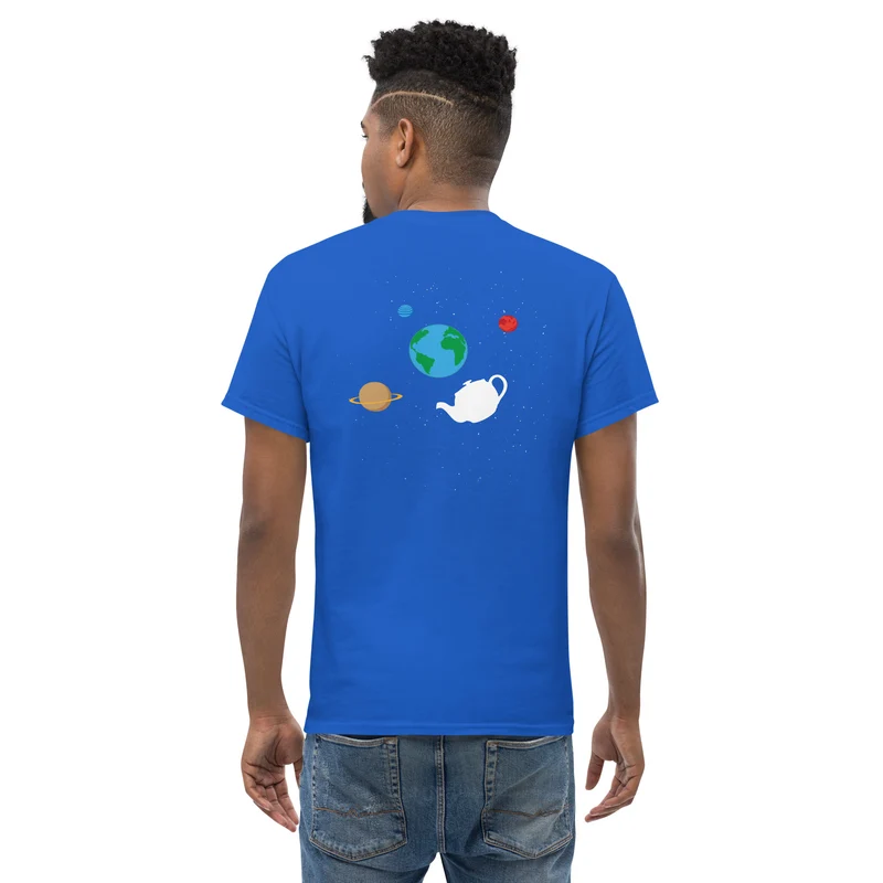 Russell's Teapot Floating in Space - Back Print - Unisex Classic T-Shirt