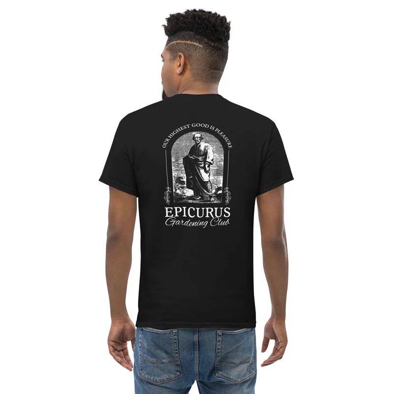 Epicurus Gardening Club - Back Print - Unisex Classic T-Shirt