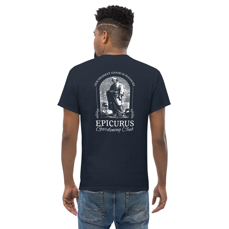 Epicurus Gardening Club - Back Print - Unisex Classic T-Shirt