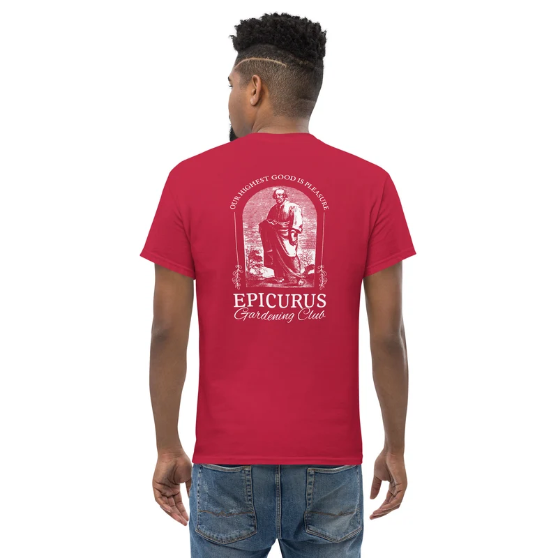 Epicurus Gardening Club - Back Print - Unisex Classic T-Shirt