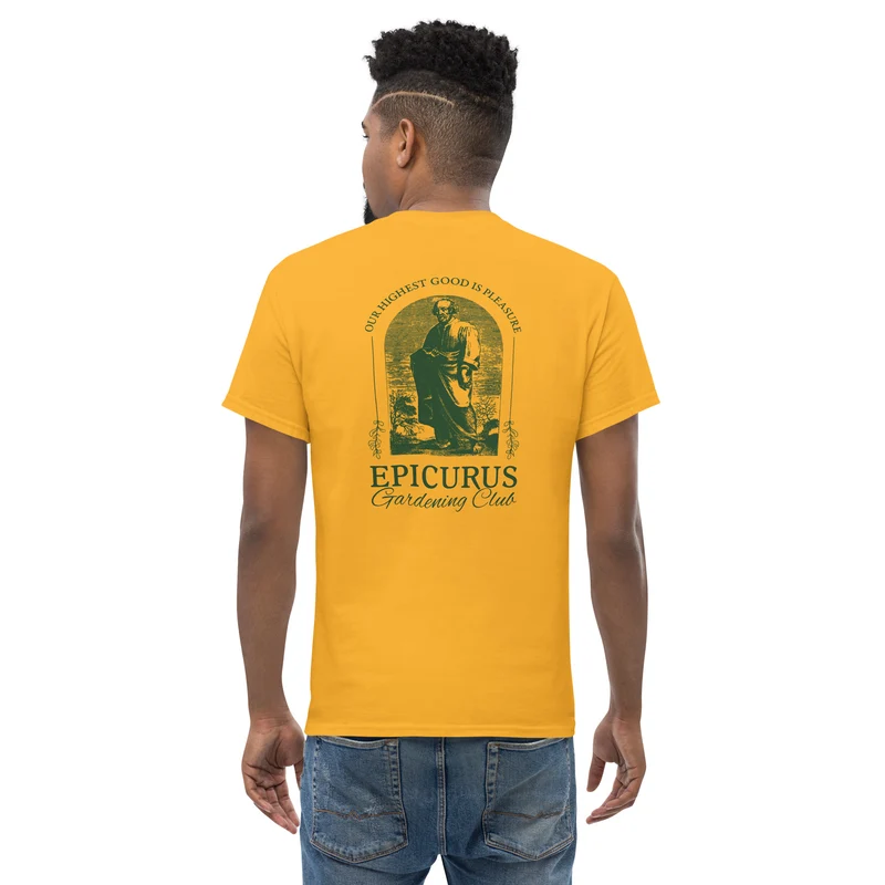 Epicurus Gardening Club - Back Print - Unisex Classic T-Shirt