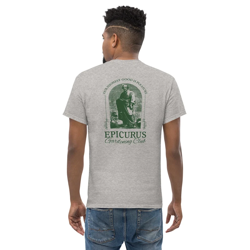Epicurus Gardening Club - Back Print - Unisex Classic T-Shirt