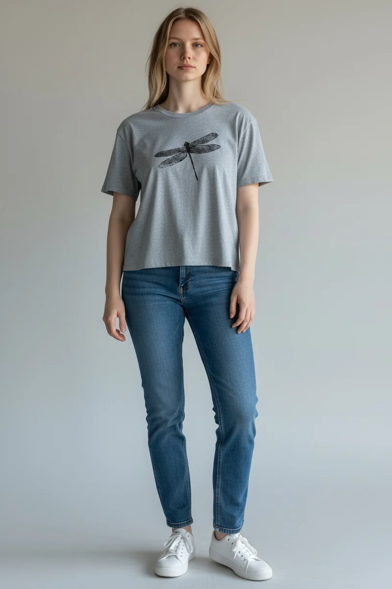 Libelle Damen T-Shirt Relaxed Fit – Heather Grey