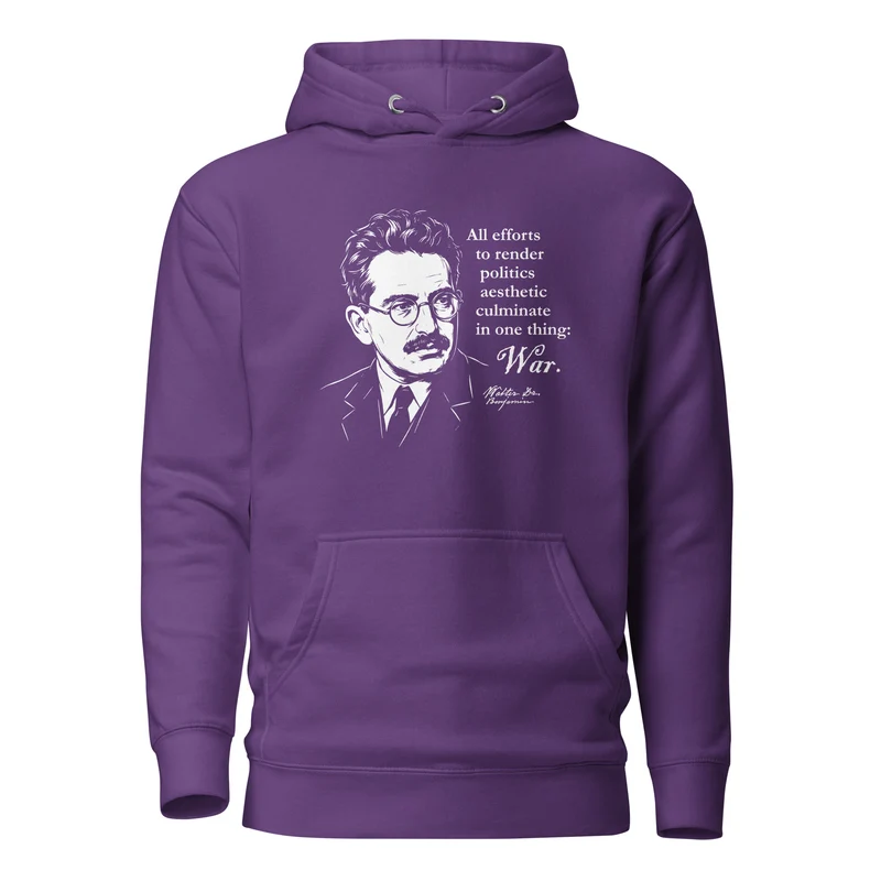 Walter Benjamin Quote - Premium Hoodie
