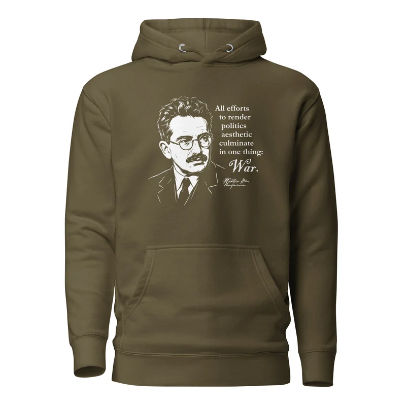 Walter Benjamin Quote - Premium Hoodie