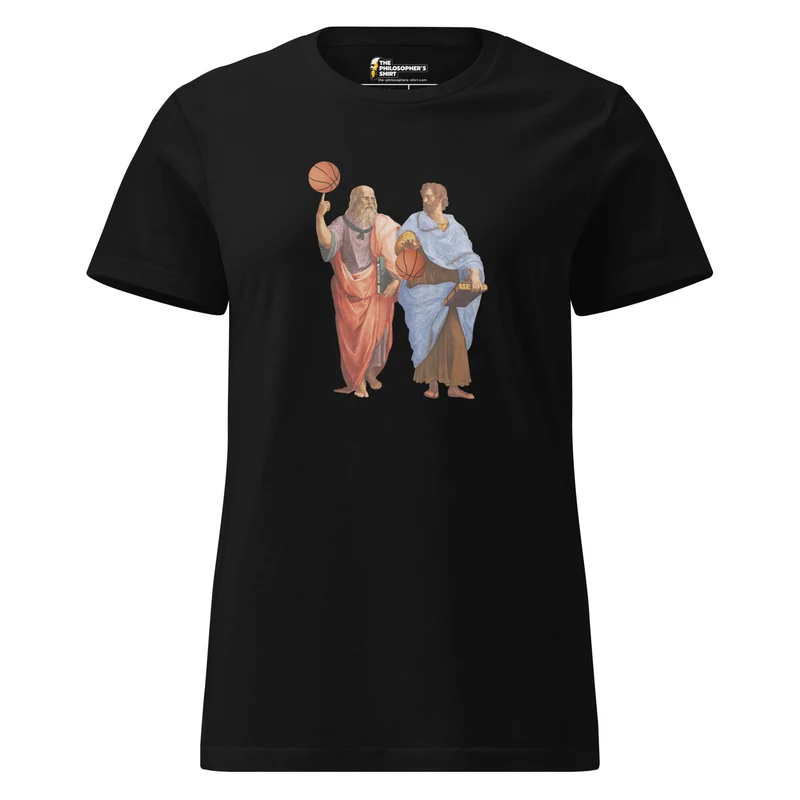 Aristotle and Plato with Basketballs - Women’s T-shirt