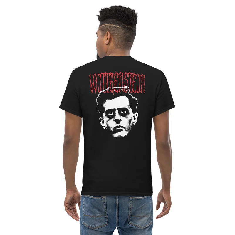 Metal Philosophers - Wittgenstein - Back Print - Unisex Classic T-Shirt