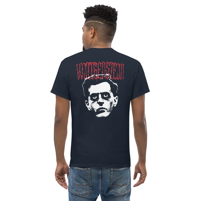 Metal Philosophers - Wittgenstein - Back Print - Unisex Classic T-Shirt