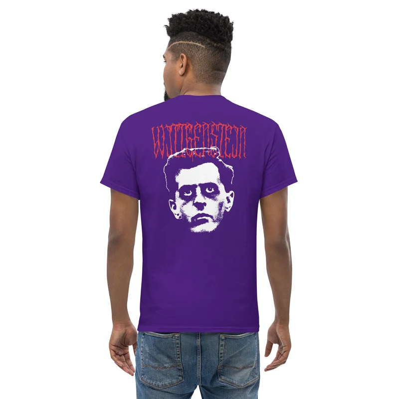 Metal Philosophers - Wittgenstein - Back Print - Unisex Classic T-Shirt