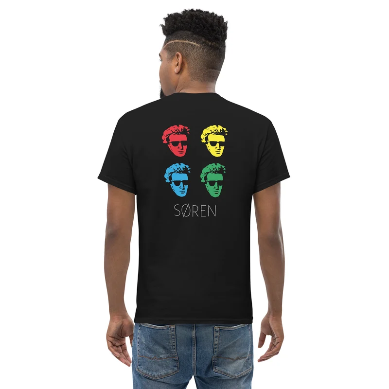 Soeren Kierkegaard Pop Art - Back Print - Unisex Classic T-Shirt