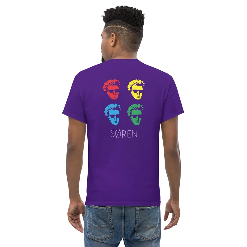 Soeren Kierkegaard Pop Art - Back Print - Unisex Classic T-Shirt