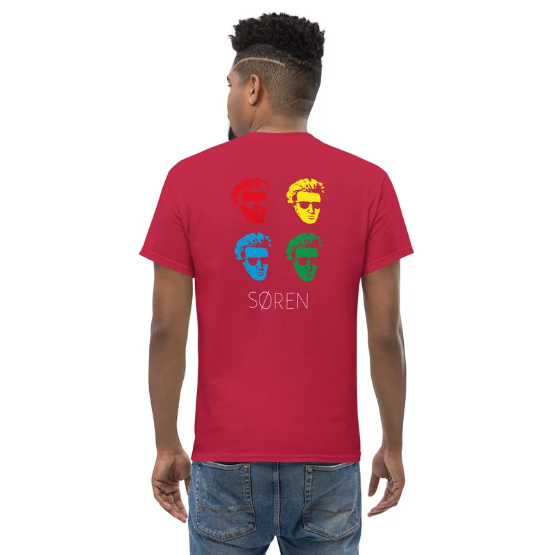 Soeren Kierkegaard Pop Art - Back Print - Unisex Classic T-Shirt