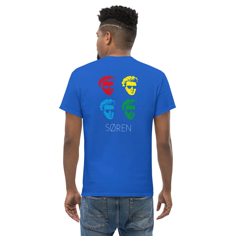 Soeren Kierkegaard Pop Art - Back Print - Unisex Classic T-Shirt