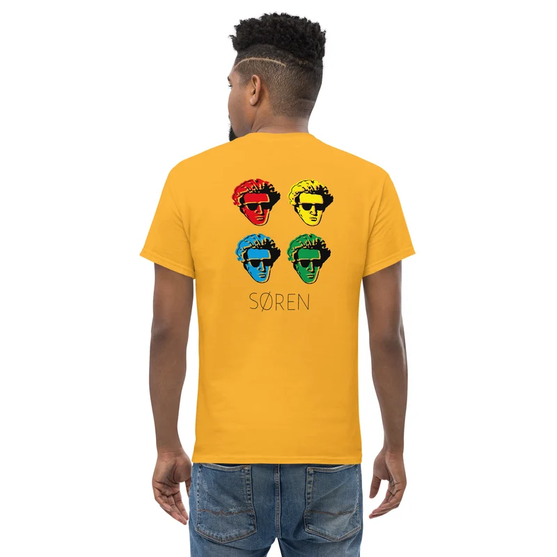 Soeren Kierkegaard Pop Art - Back Print - Unisex Classic T-Shirt