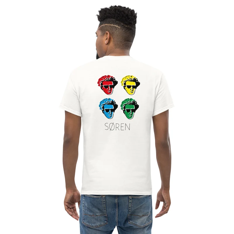 Soeren Kierkegaard Pop Art - Back Print - Unisex Classic T-Shirt