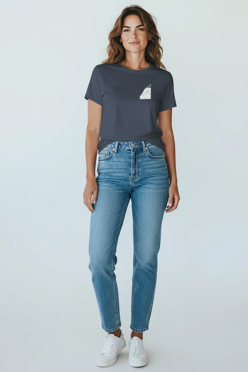 Bergpanorama Unisex T-Shirt – Blue Grey