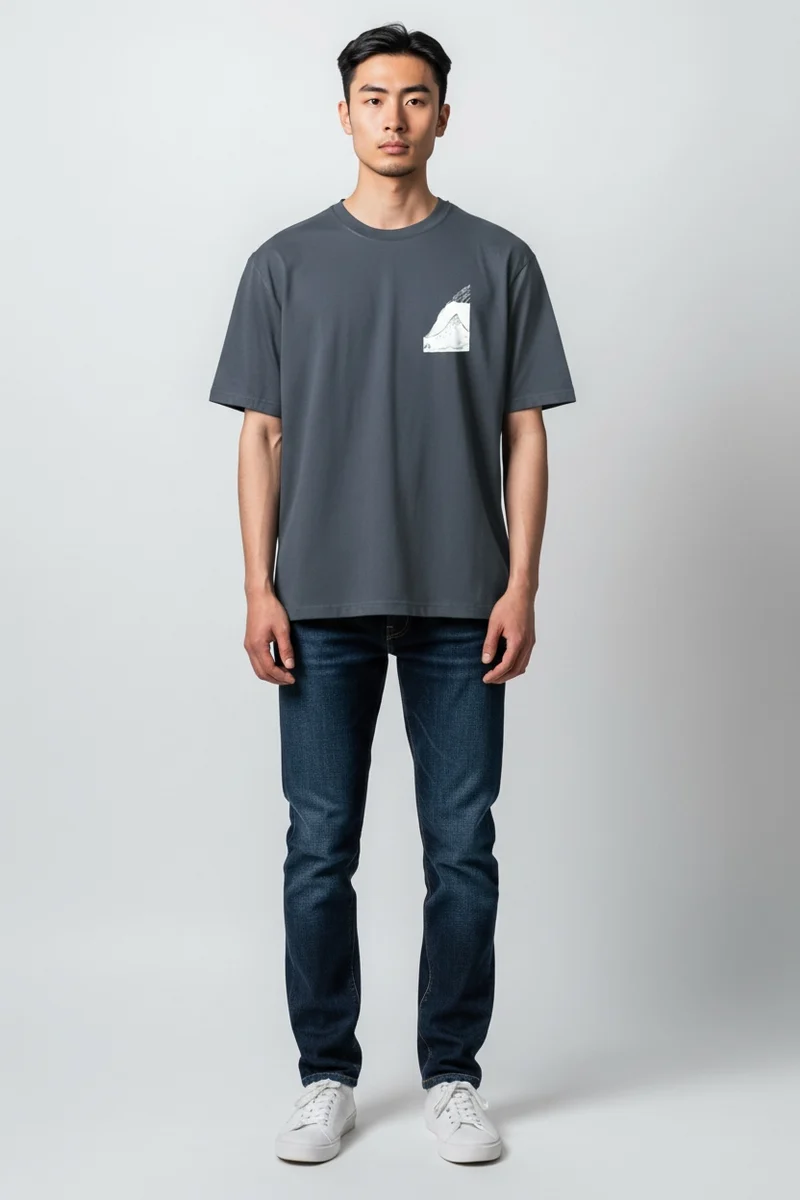 Bergpanorama Unisex T-Shirt – Blue Grey
