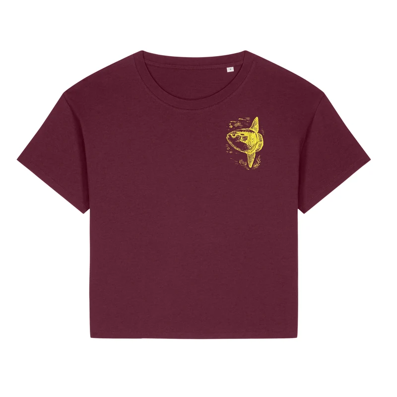 Mondfisch Damen T-Shirt Relaxed Fit – Deep Plum