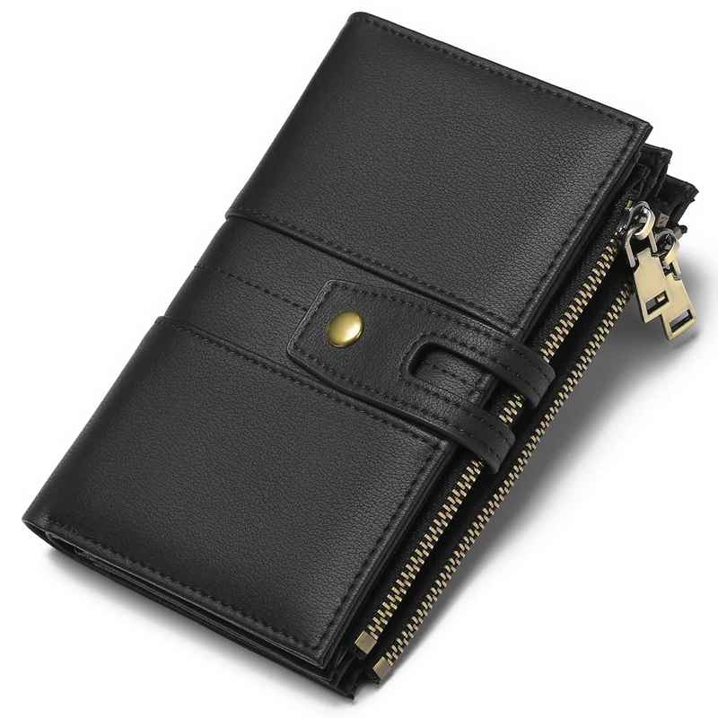 Dual-Zip Snap Long Wallet