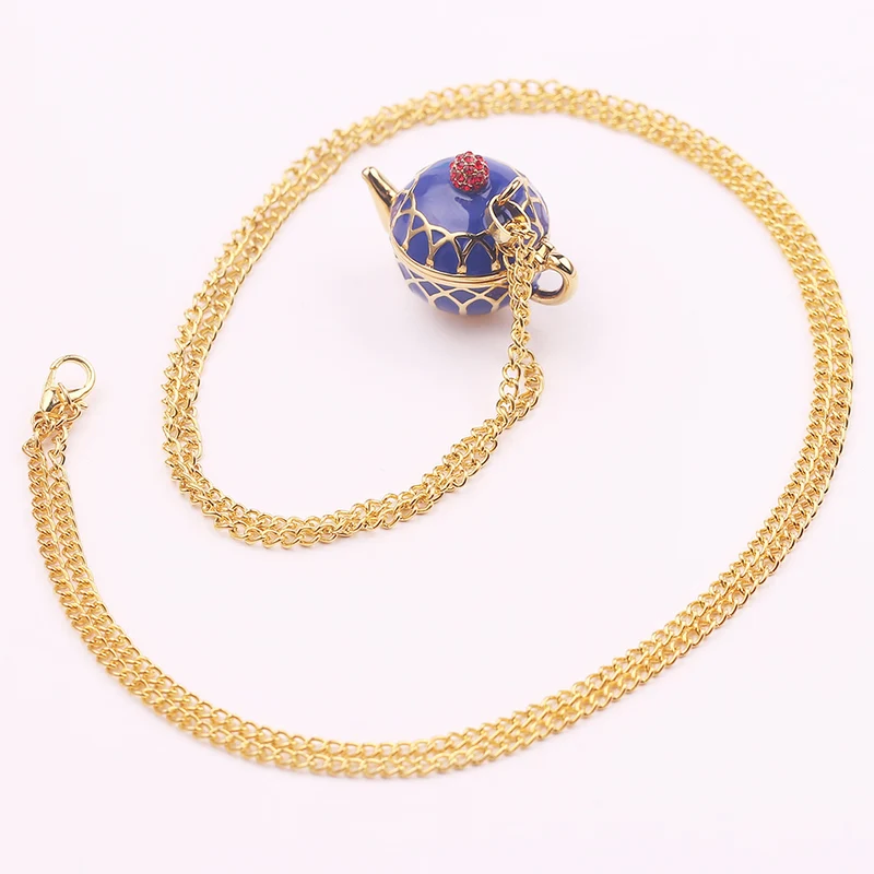 Enamel Tea Charm Necklaces and Studs