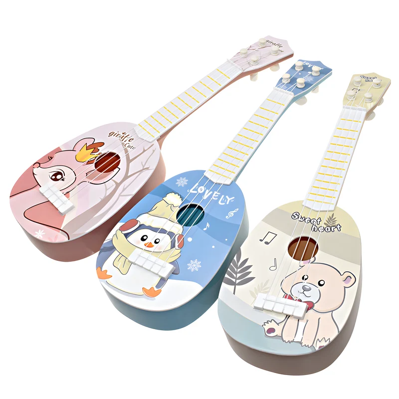 Animal Print Four-String Toy Ukulele