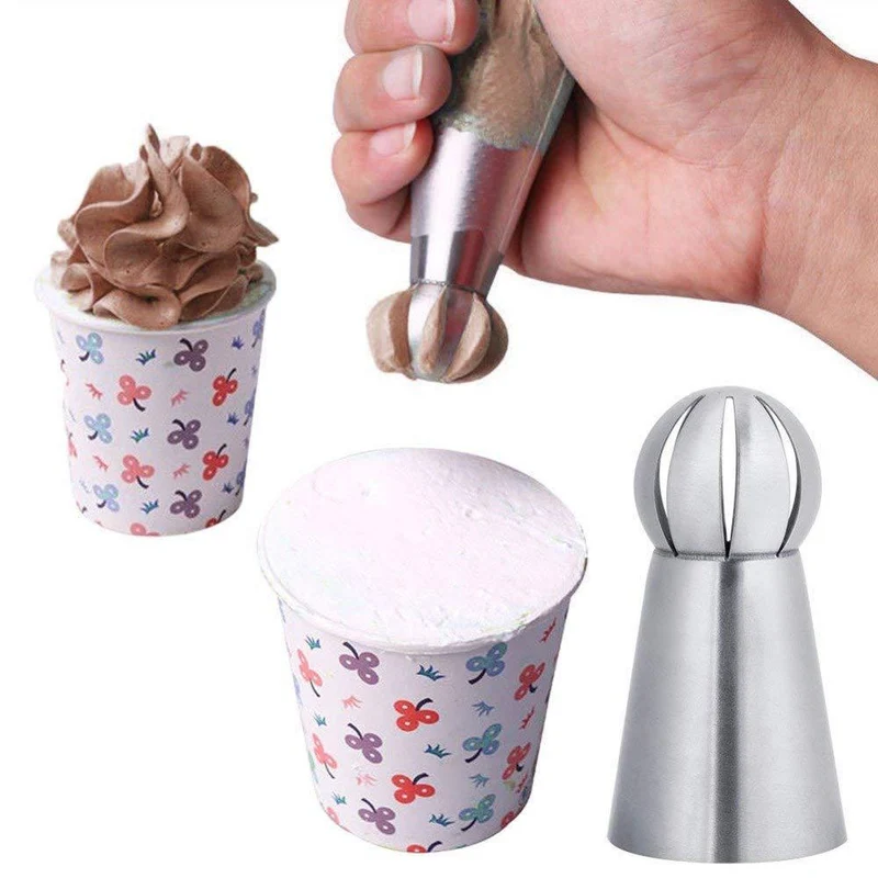 Eight Spherical Flower Piping Tips