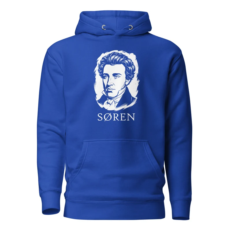 Soeren Kierkegaard Portrait - Premium Hoodie