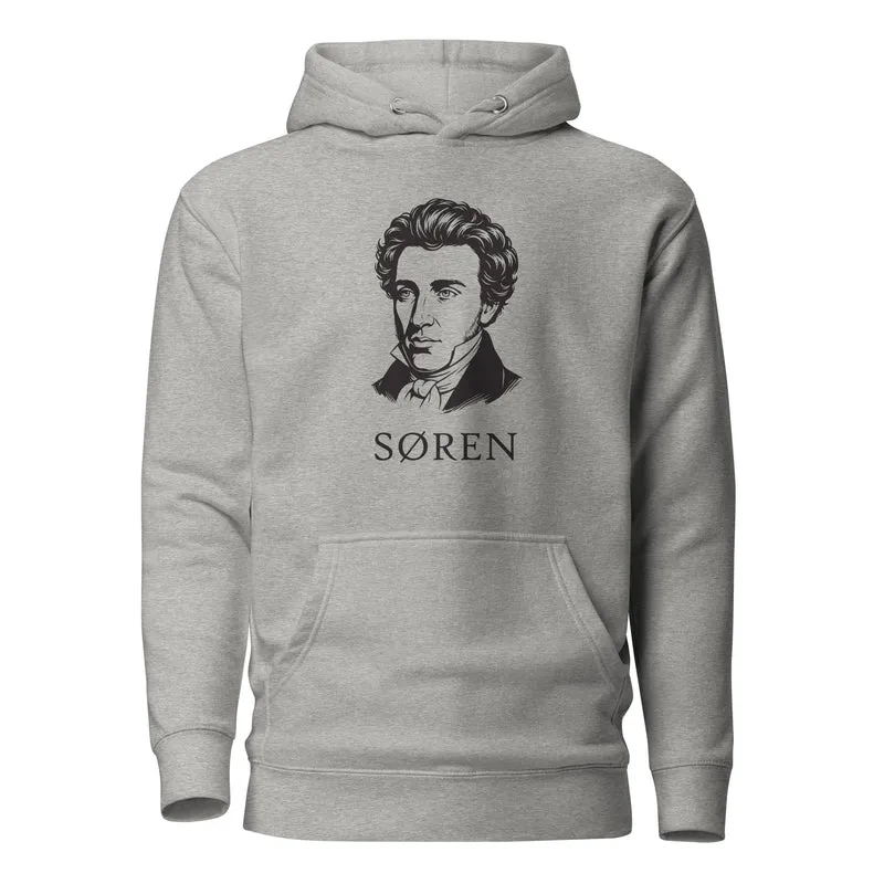 Soeren Kierkegaard Portrait - Premium Hoodie