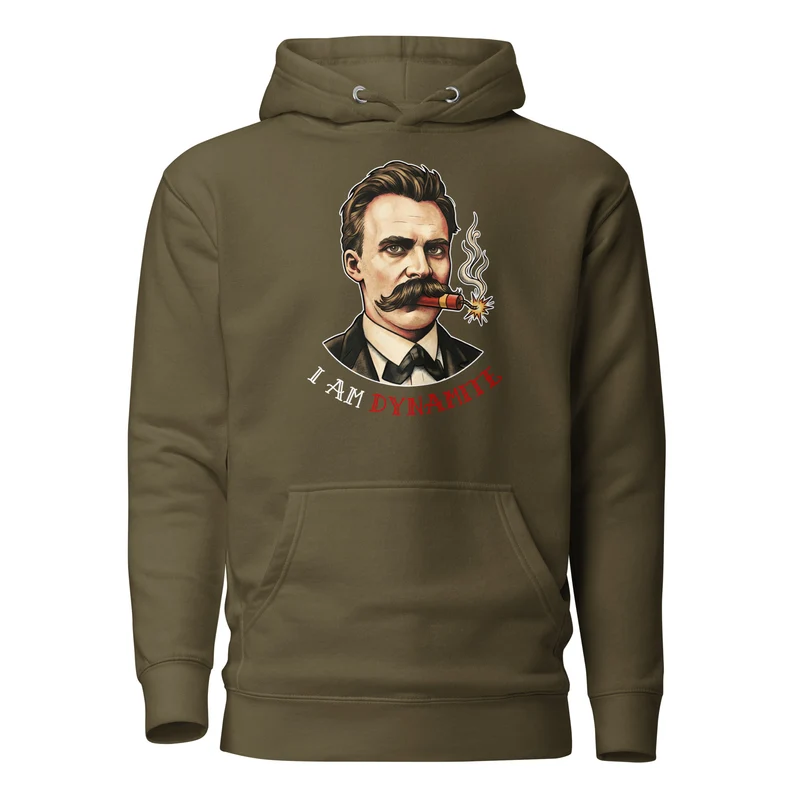 Friedrich Nietzsche: I am Dynamite - Premium Hoodie