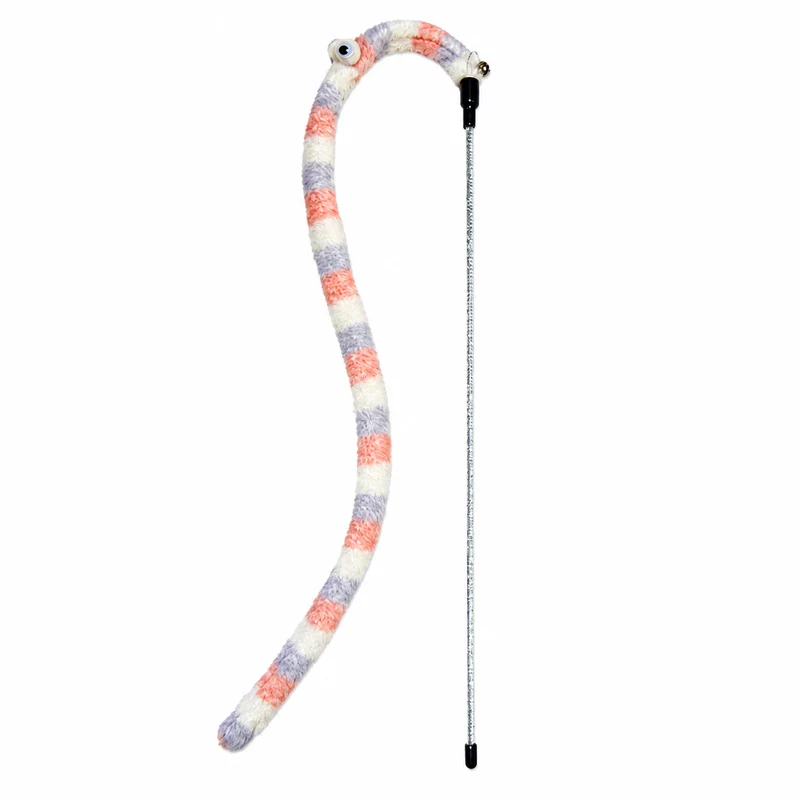 Plush Caterpillar Cat Teaser Wand