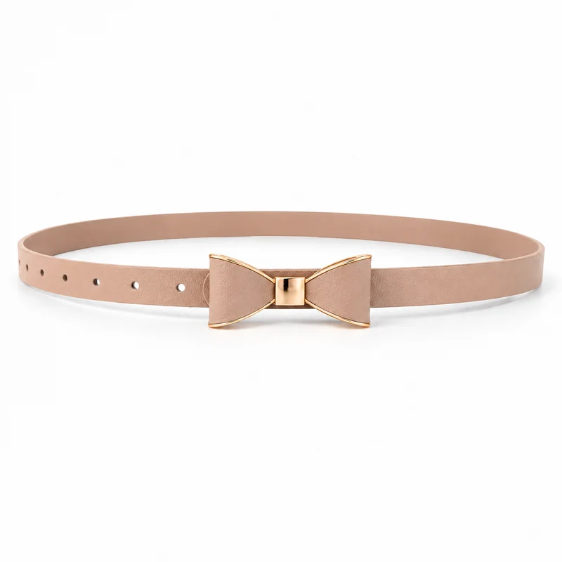 Slim Bow-Buckle Waist Belt