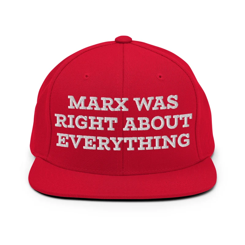 Marx was right about everything - Embroidered Snapback Hat