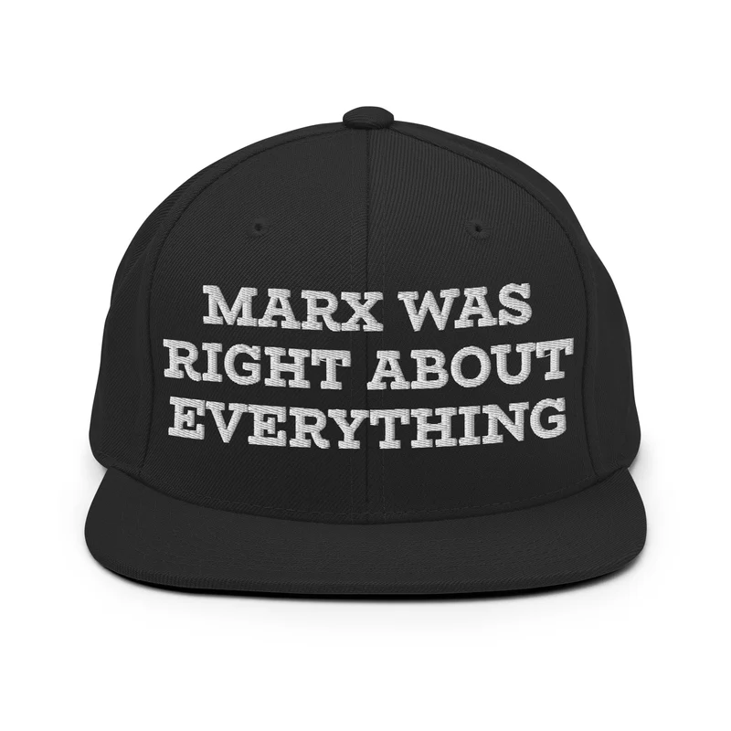 Marx was right about everything - Embroidered Snapback Hat
