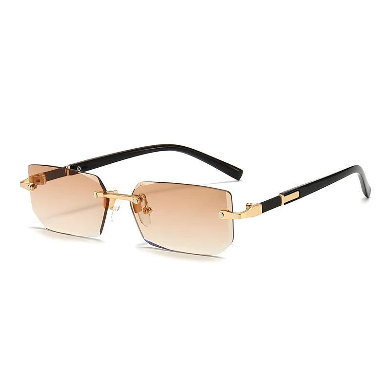 Rimless Rectangular Sunglasses