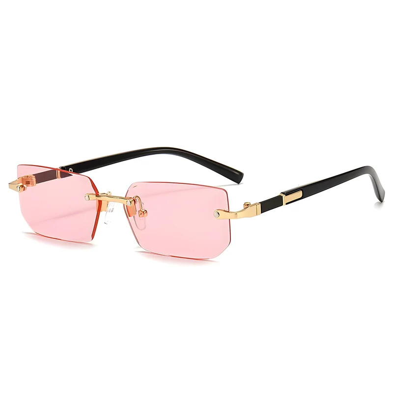 Rimless Rectangular Sunglasses