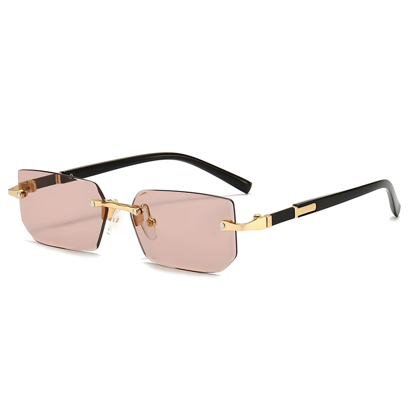 Rimless Rectangular Sunglasses