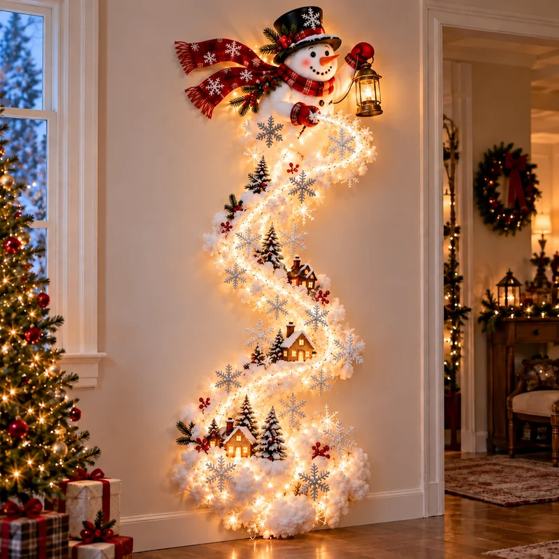 Cascading Christmas Wall Light
