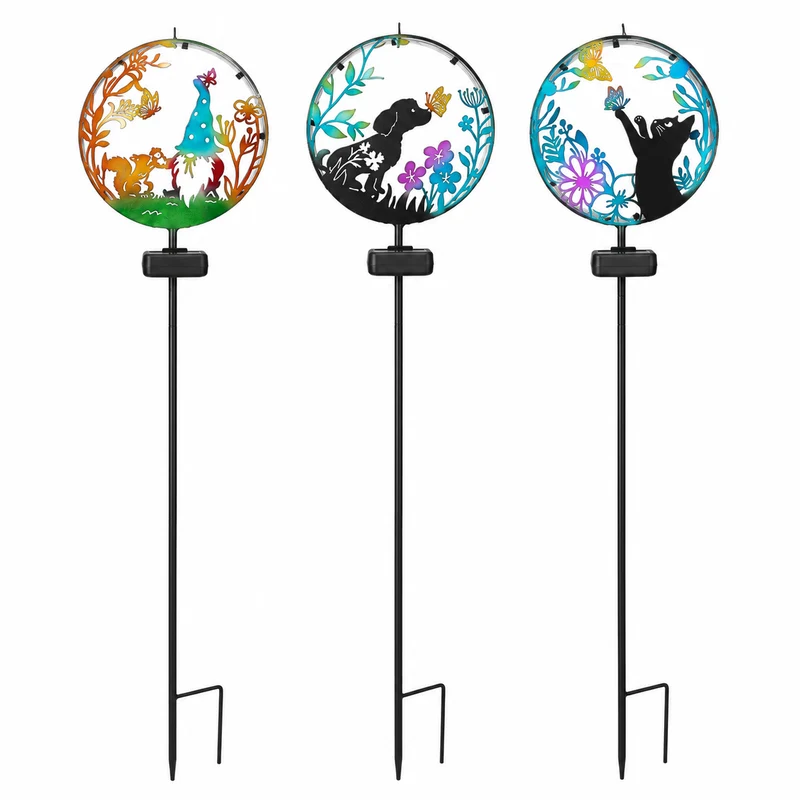 Animal Silhouette Solar Garden Stake