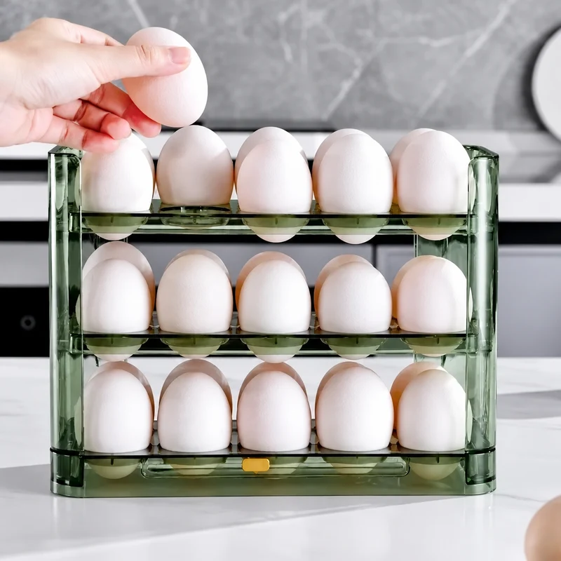 Pivoting 30-Egg Rack with Date Slider