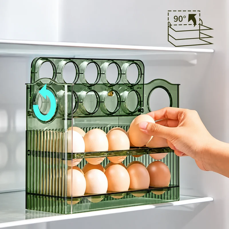 Pivoting 30-Egg Rack with Date Slider