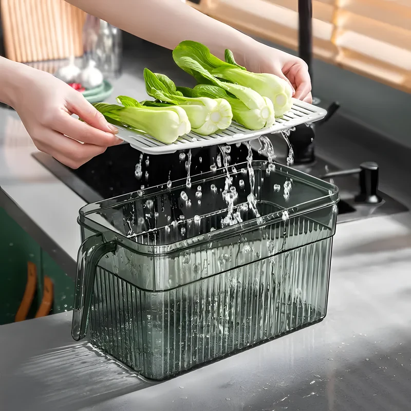 Handled Fridge Box with Drain Tray