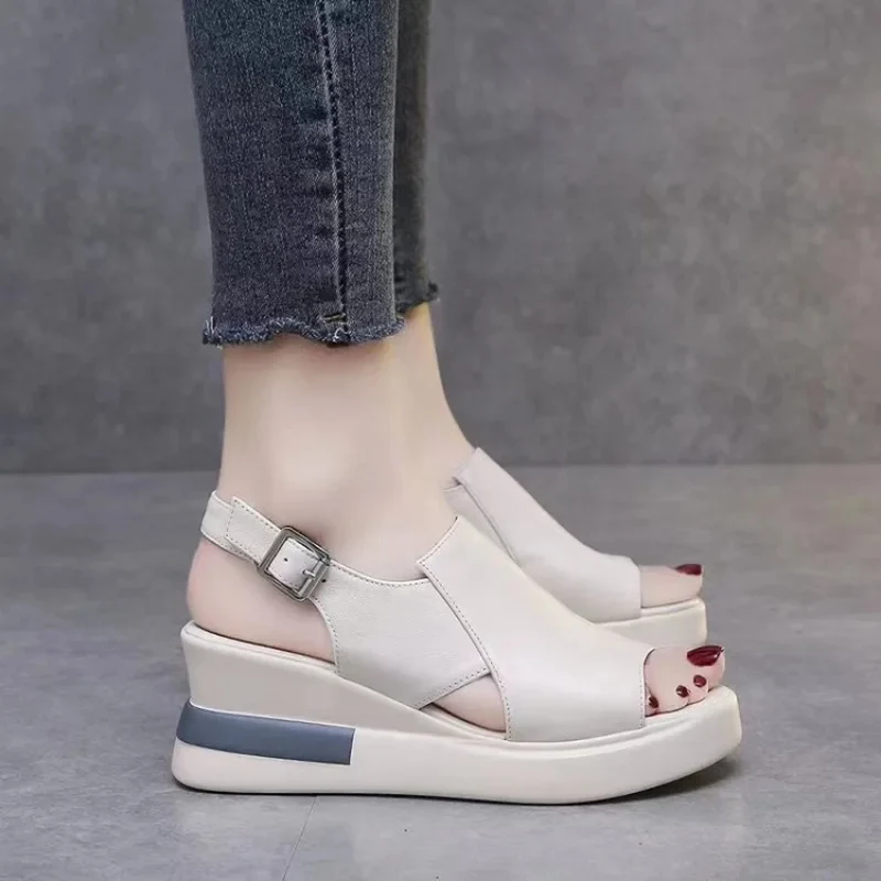 Women's Buckle Platform Sandals