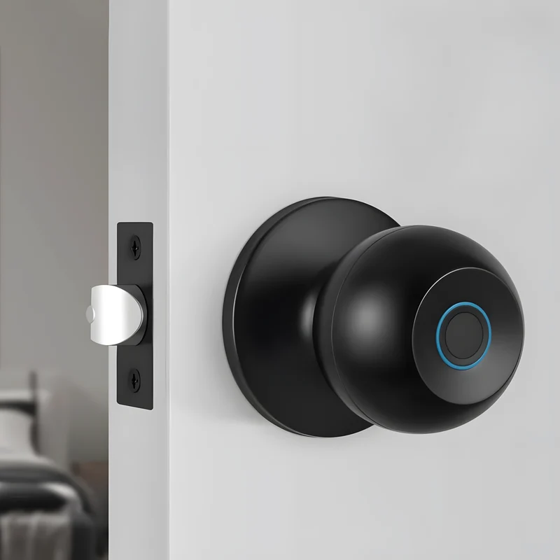 Rounded Fingerprint Smart Door Knob