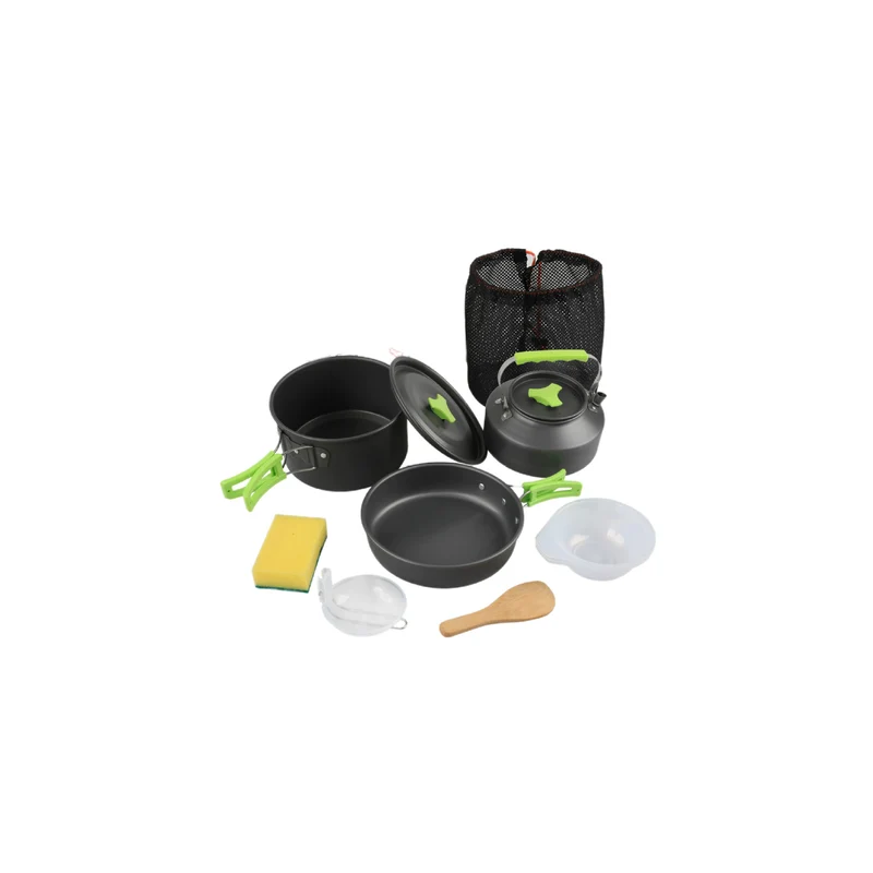 Nested Camping Cookware and Kettle Kit